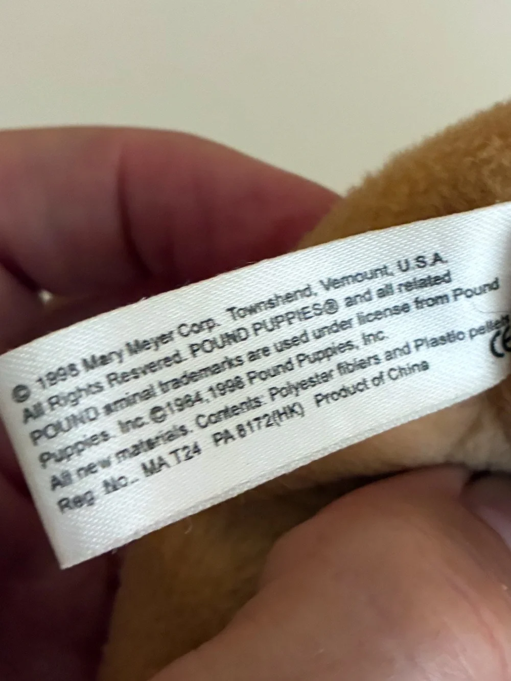1998 Mary Meyer tan Pound Puppies plush is a 7-8 inch bean bag stuffed animal